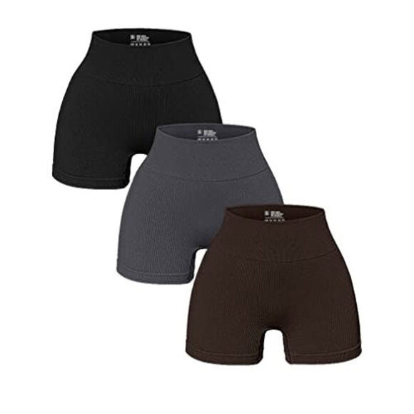 OQQ Women's Ribbed Seamless Workout Shorts - Picture 9 of 15